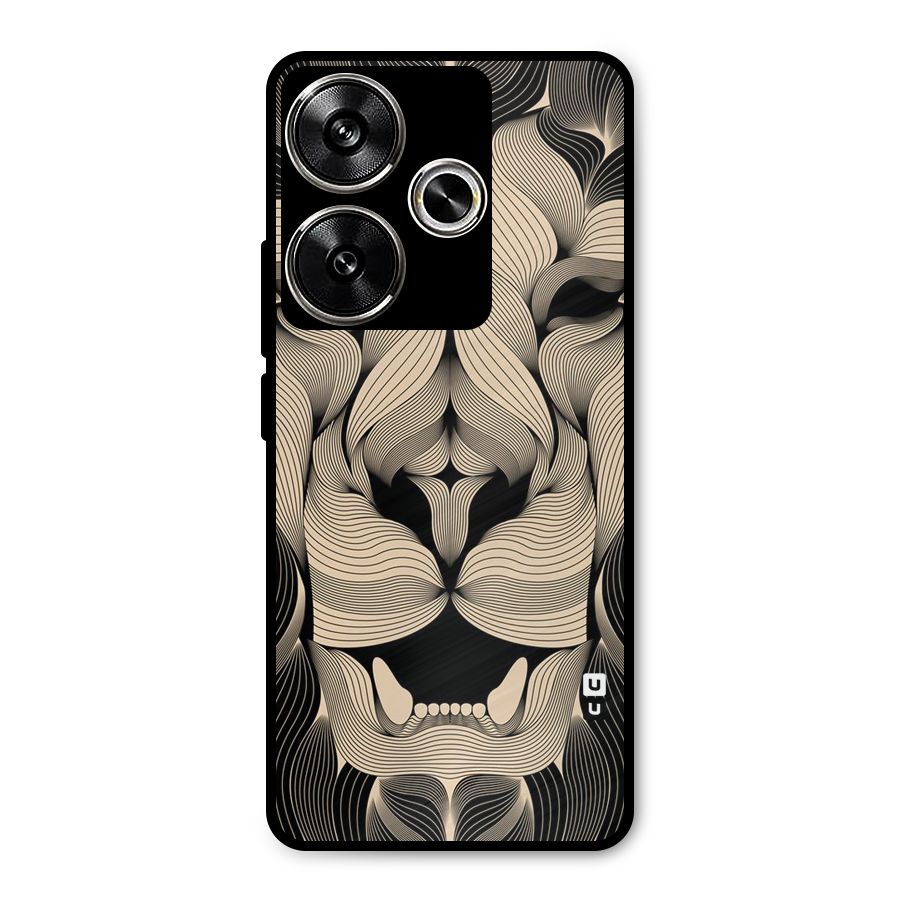 Lion Shape Design Metal Back Case for Poco F6