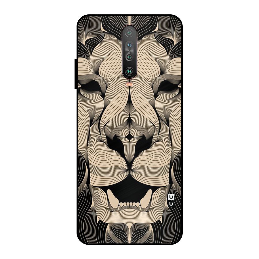Lion Shape Design Metal Back Case for Poco X2