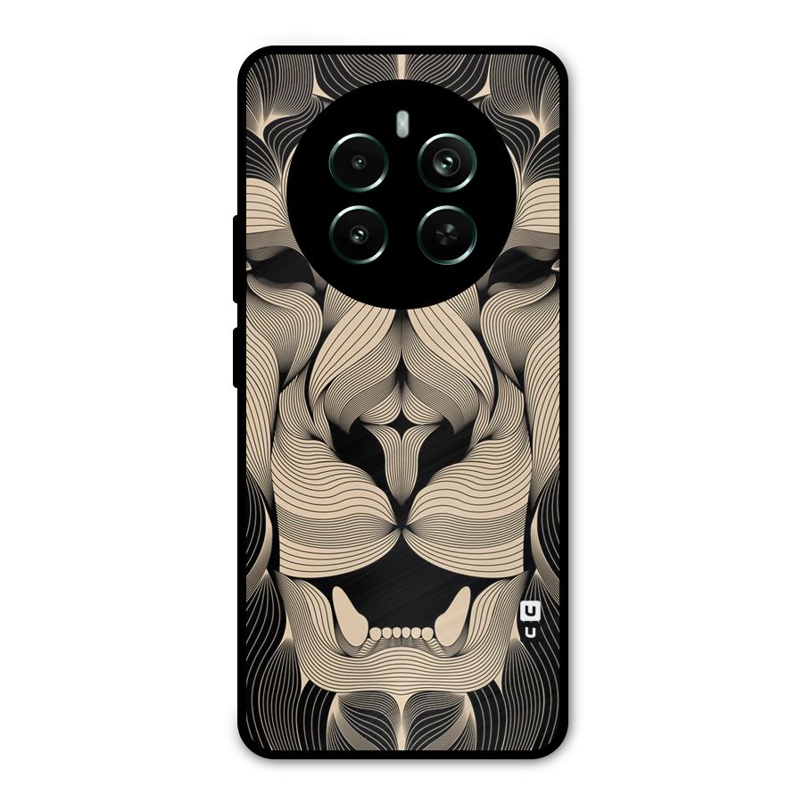 Lion Shape Design Metal Back Case for Realme 12 Pro Plus