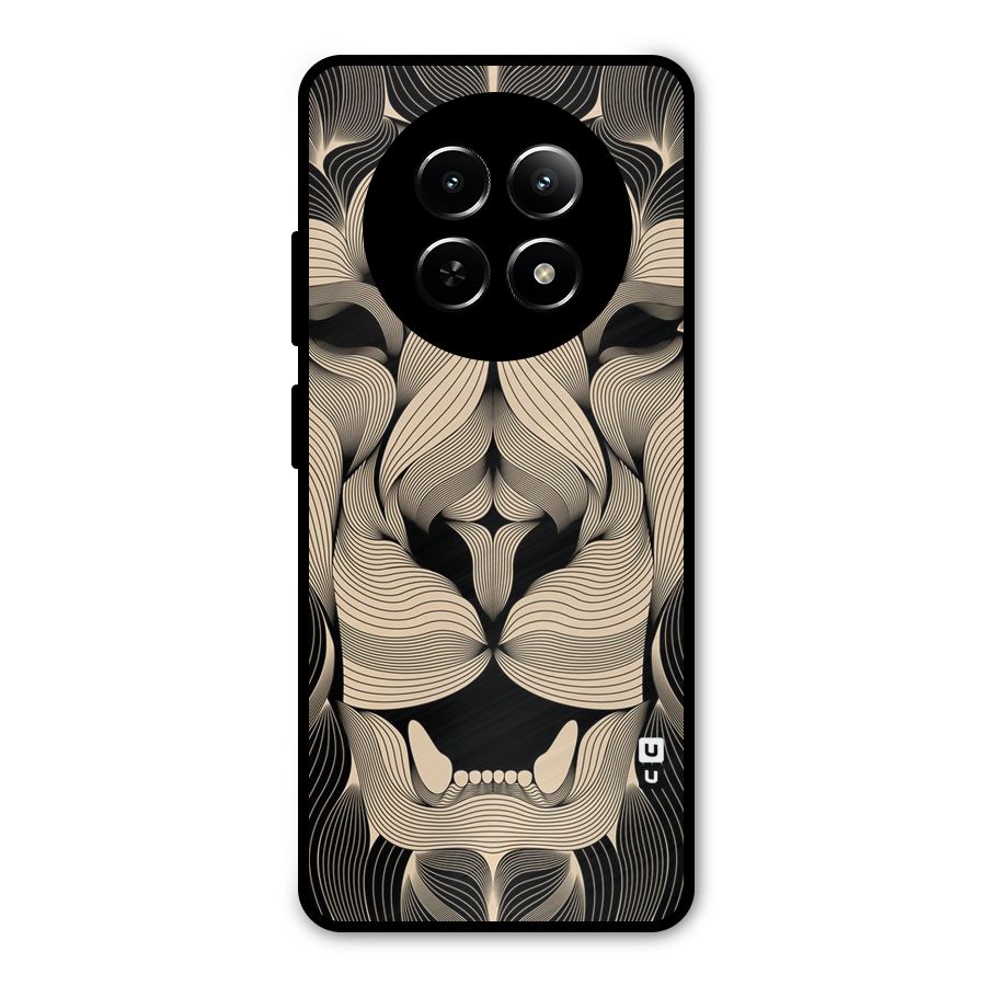Lion Shape Design Metal Back Case for Realme 13