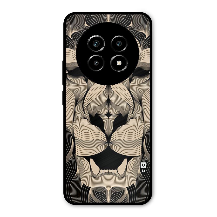 Lion Shape Design Metal Back Case for Realme 13 Pro