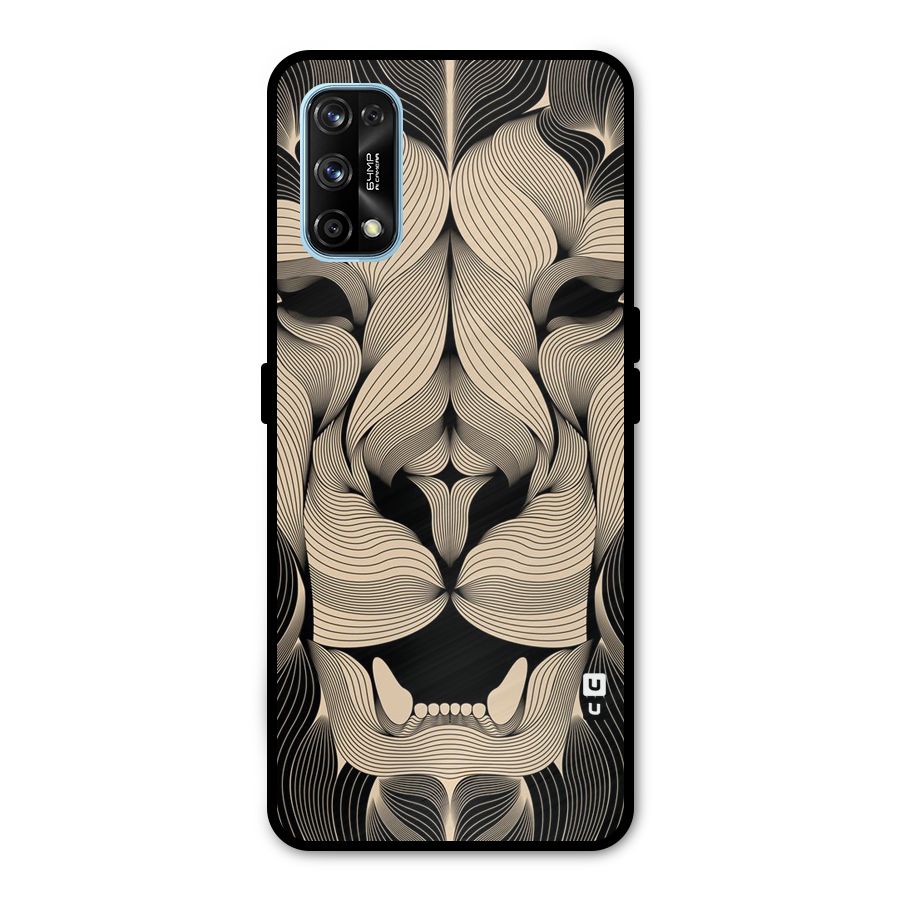 Lion Shape Design Metal Back Case for Realme 7 Pro