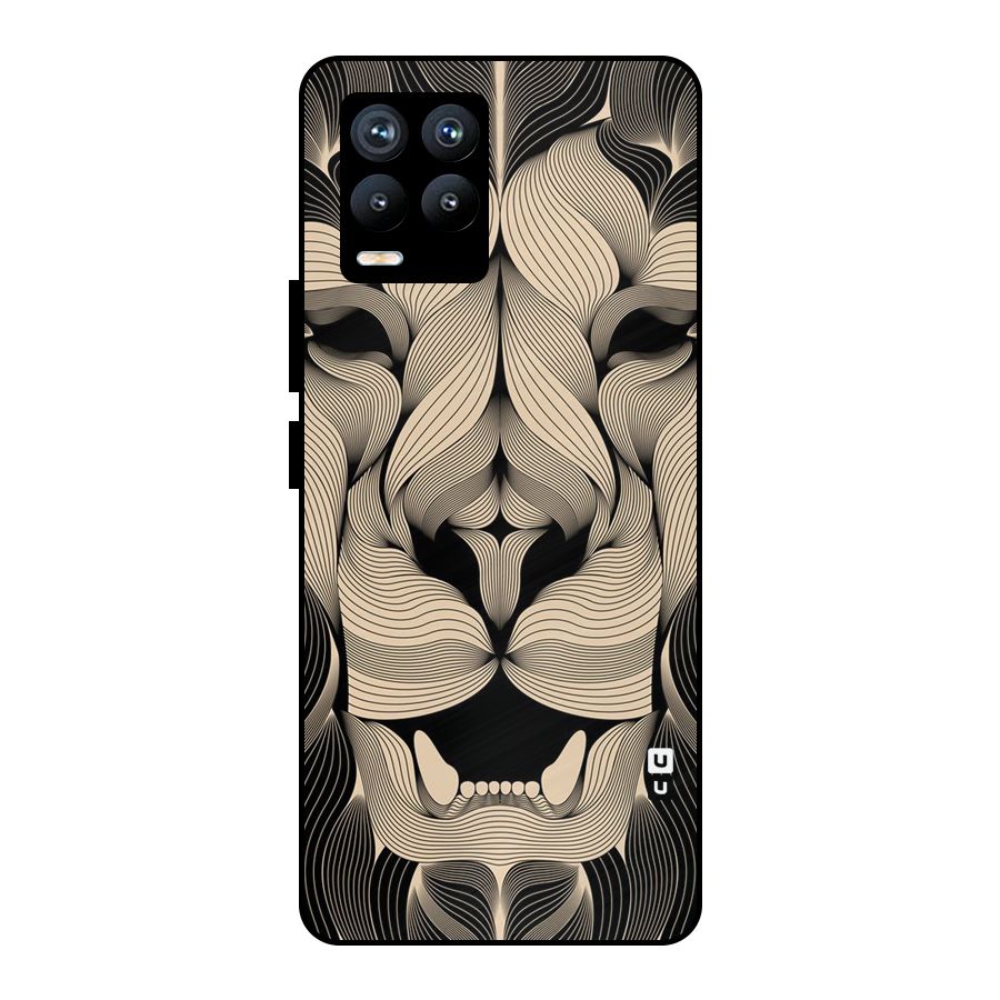 Lion Shape Design Metal Back Case for Realme 8 Pro