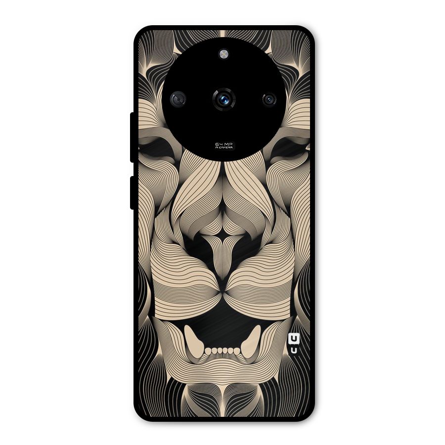 Lion Shape Design Metal Back Case for Realme Narzo 60 5G