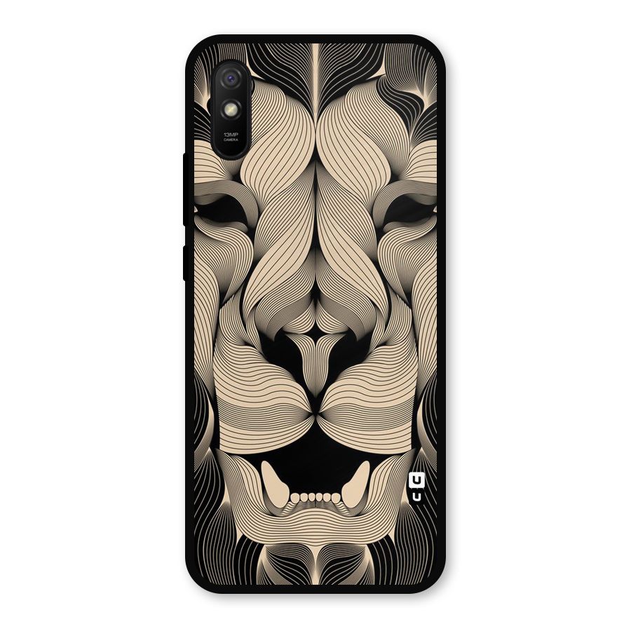 Lion Shape Design Metal Back Case for Redmi 9a