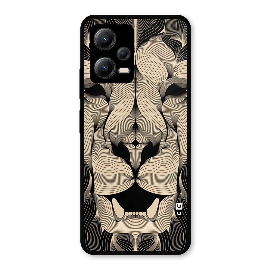 Lion Shape Design Metal Back Case for Redmi Note 12 5G