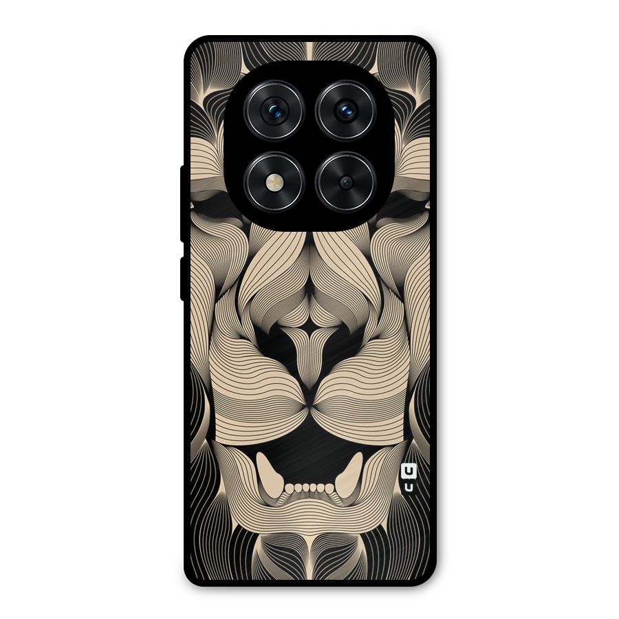 Lion Shape Design Metal Back Case for Redmi Note 14 Pro 5G