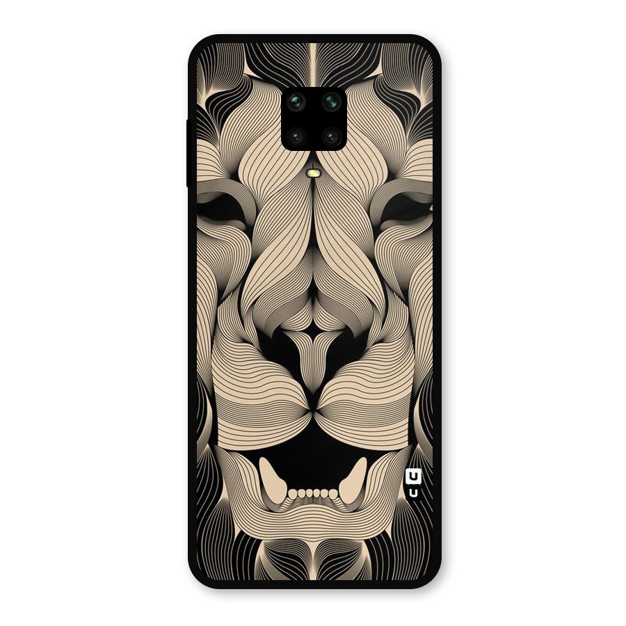 Lion Shape Design Metal Back Case for Redmi Note 9 Pro