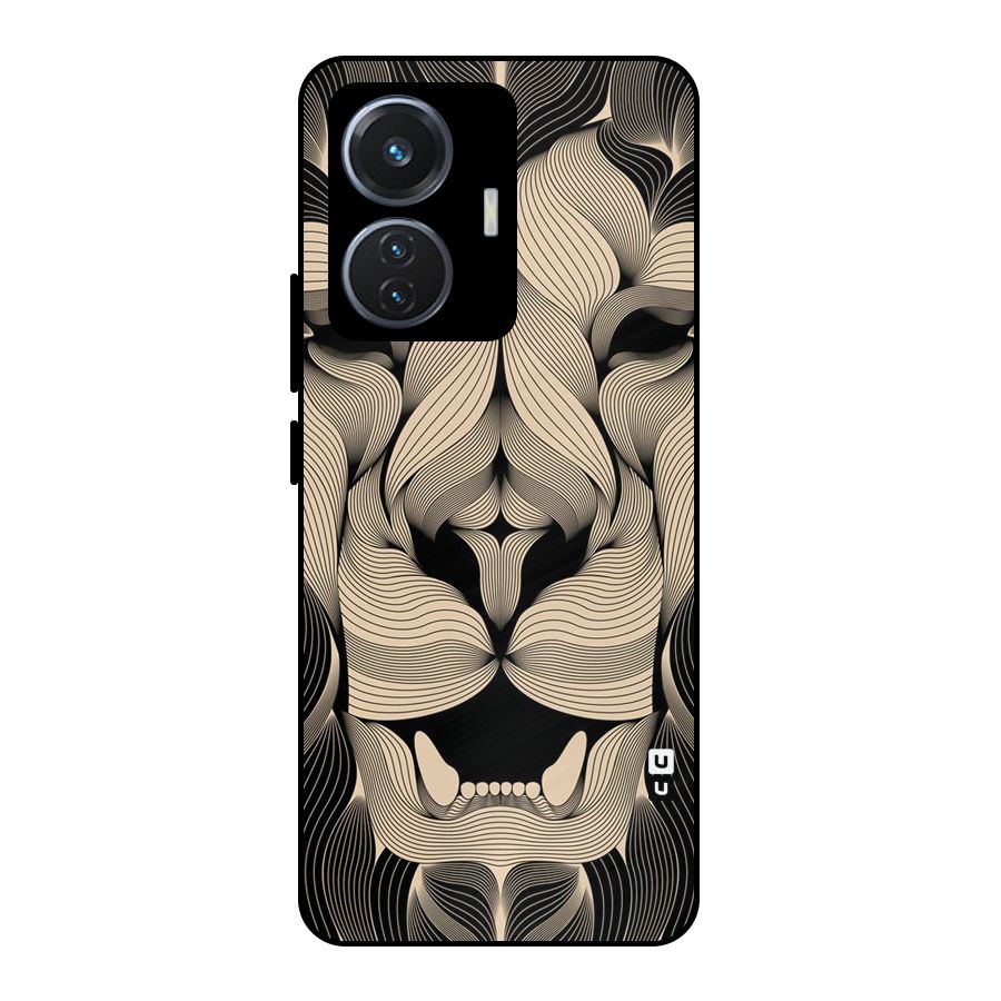 Lion Shape Design Metal Back Case for Vivo T1 44W
