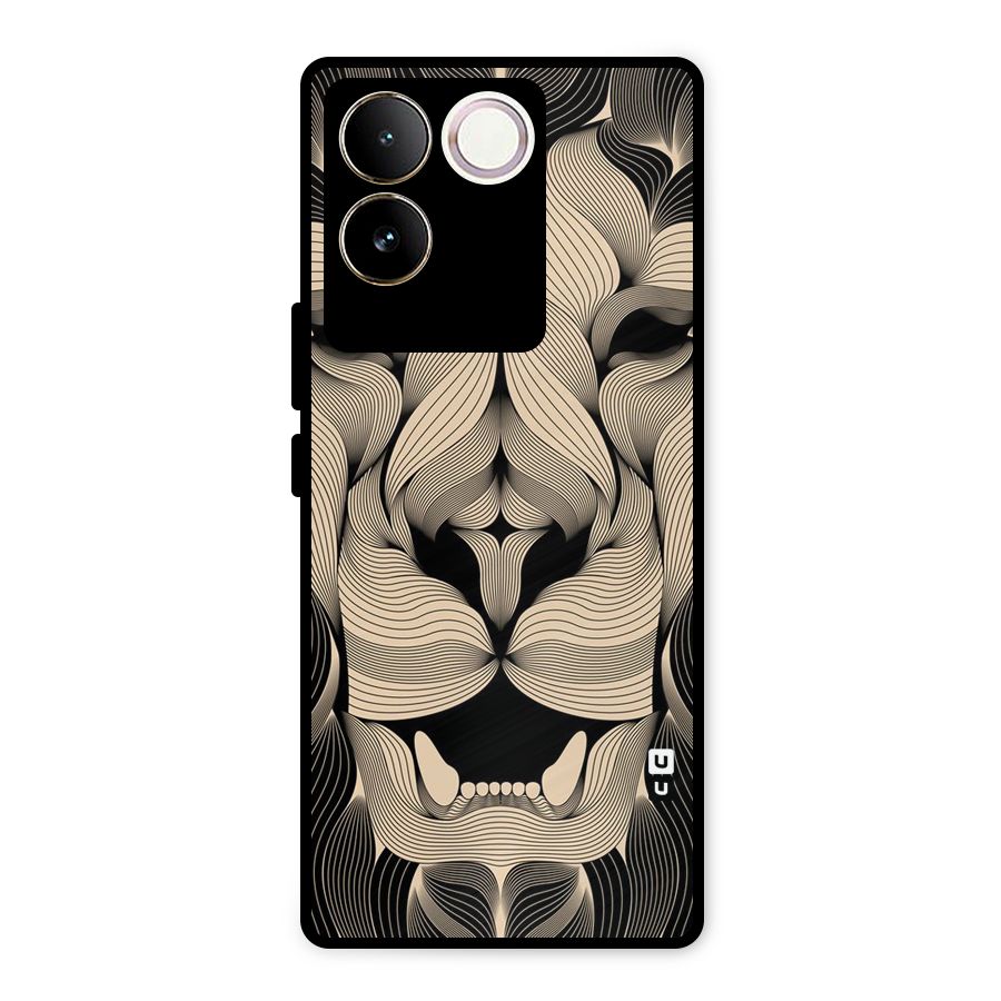 Lion Shape Design Metal Back Case for Vivo T2 Pro