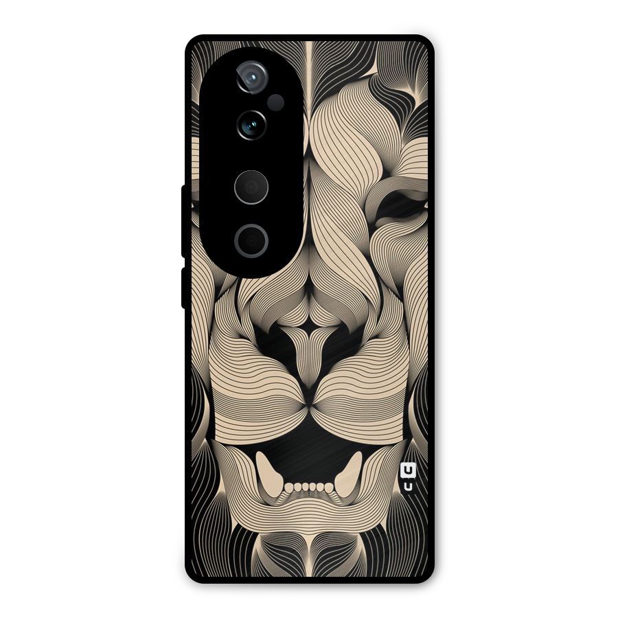 Lion Shape Design Metal Back Case for Vivo T3 Ultra