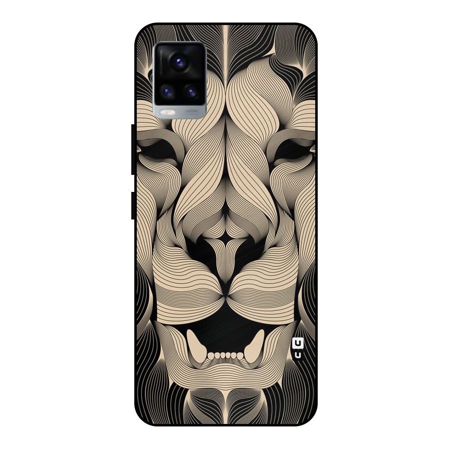 Lion Shape Design Metal Back Case for Vivo V20 2021