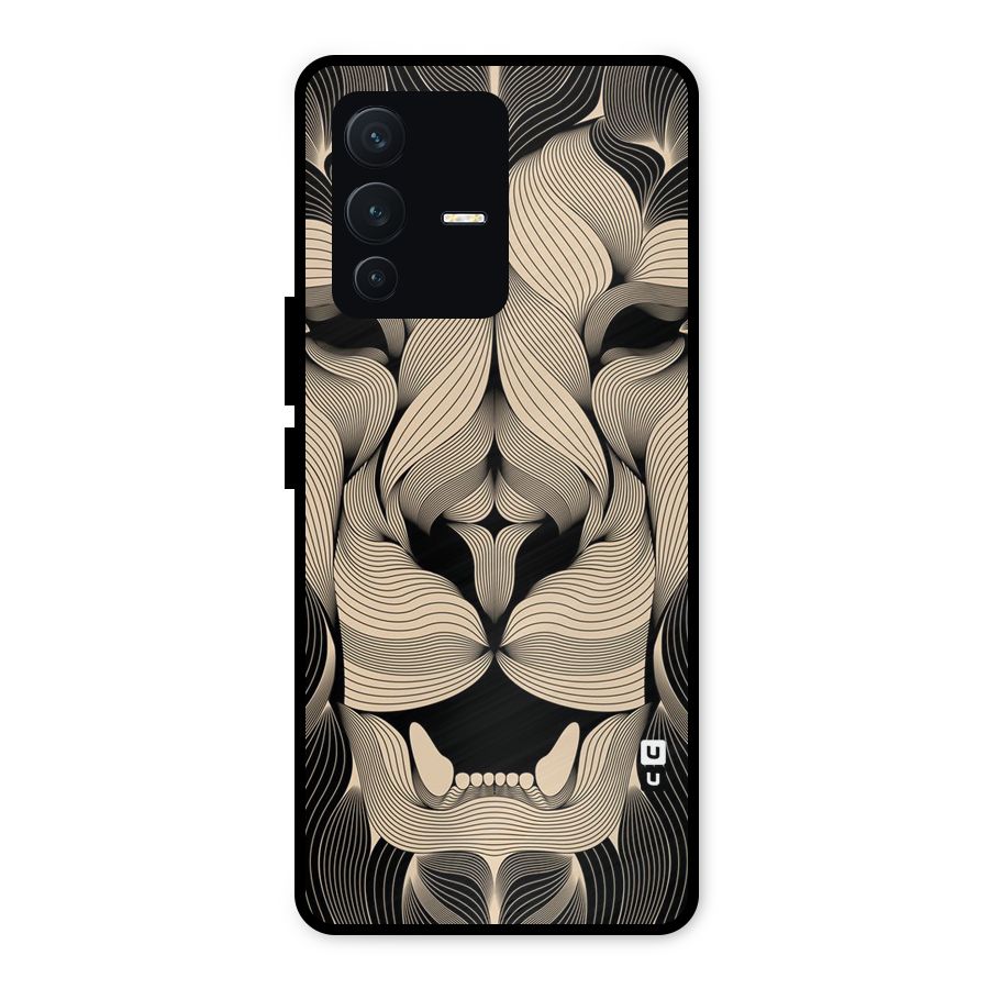 Lion Shape Design Metal Back Case for Vivo V23 5G