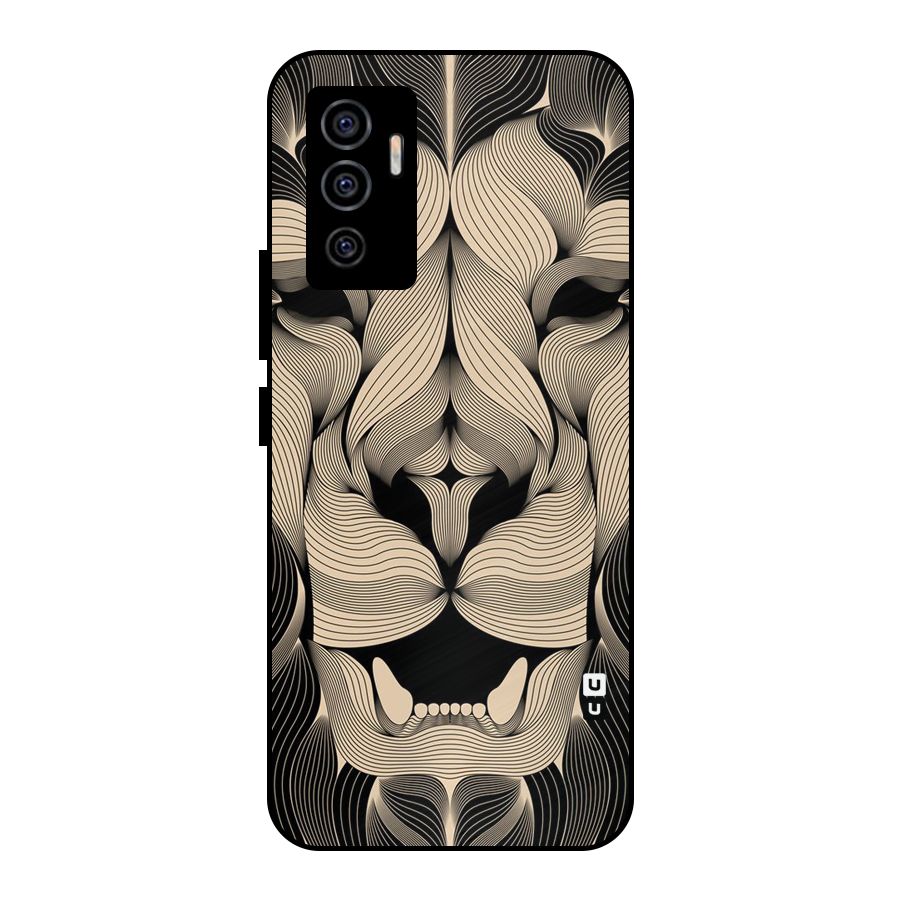 Lion Shape Design Metal Back Case for Vivo V23e