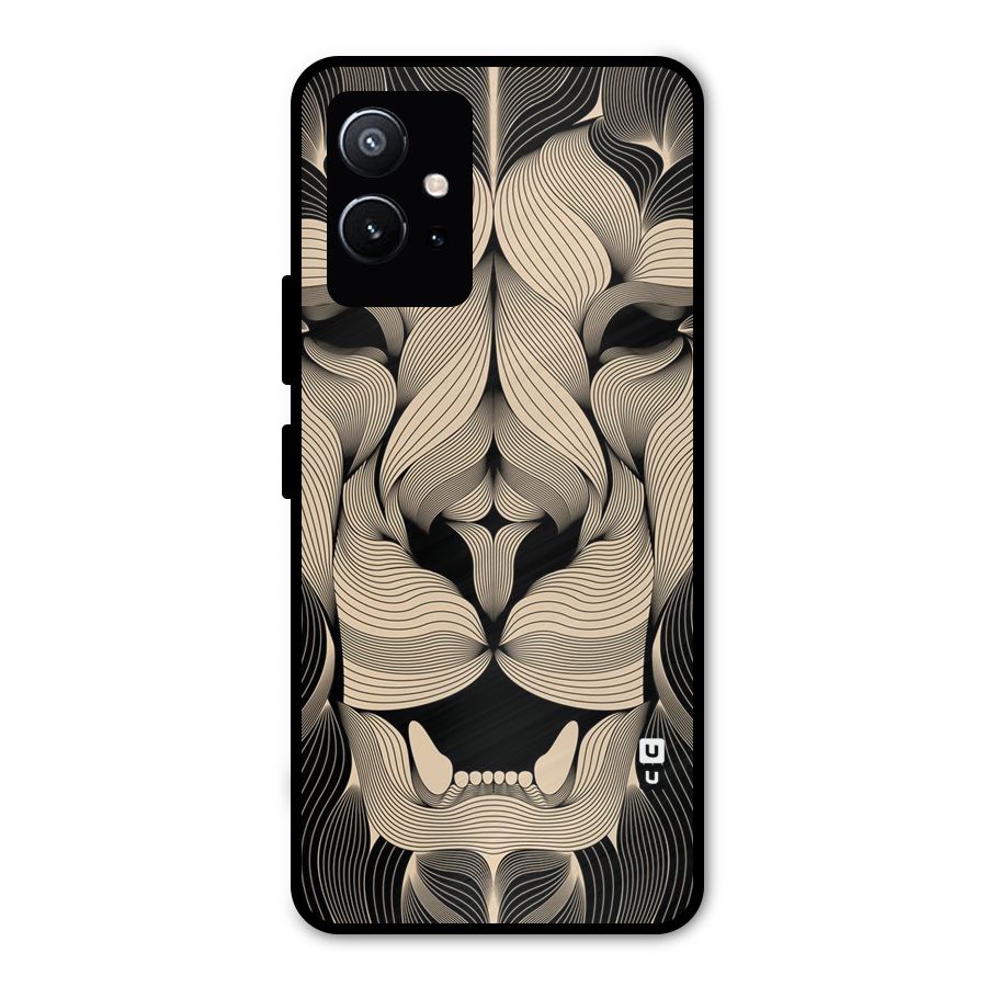 Lion Shape Design Metal Back Case for Vivo Y75 5G