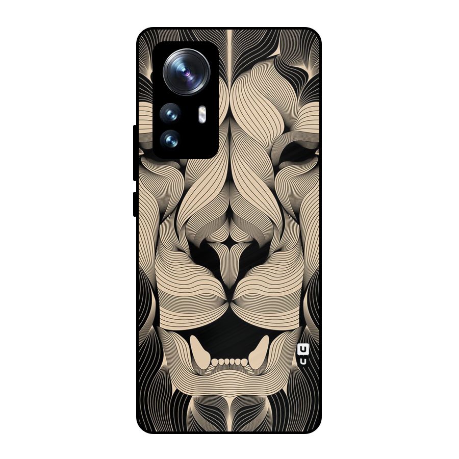 Lion Shape Design Metal Back Case for Xiaomi 12 Pro
