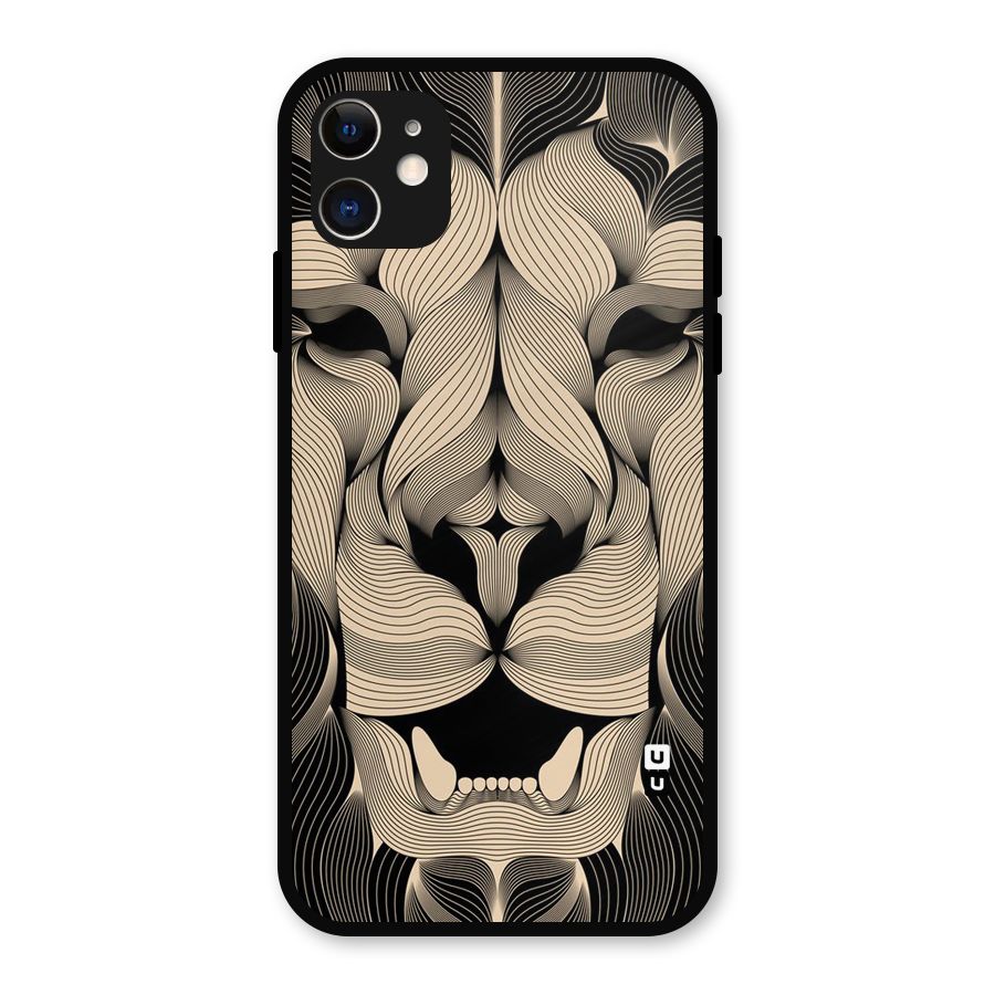 Lion Shape Design Metal Back Case for iPhone 11