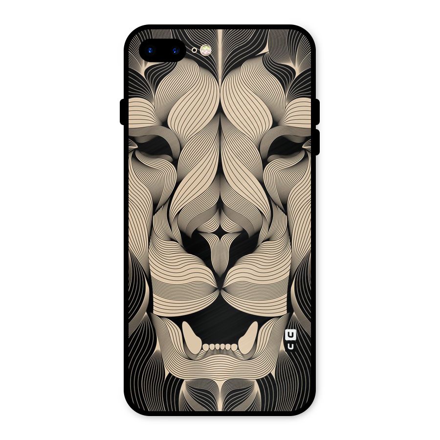 Lion Shape Design Metal Back Case for iPhone 8 Plus