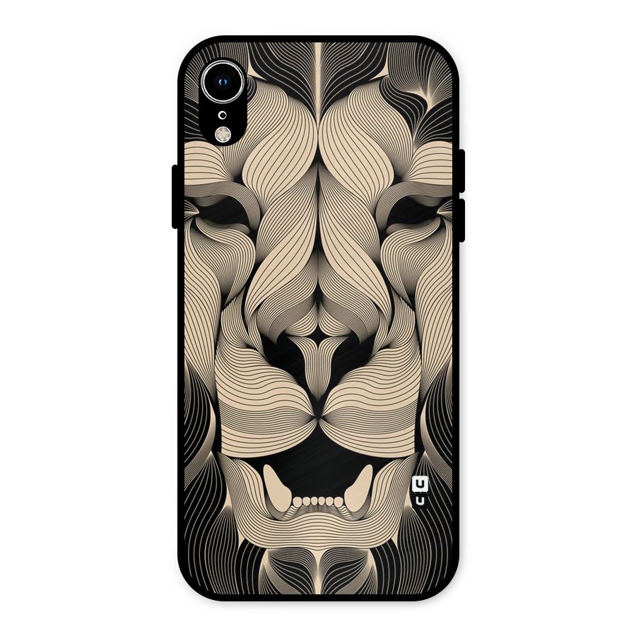 Lion Shape Design Metal Back Case for iPhone XR