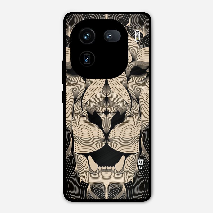 Lion Shape Design Metal Back Case for iQOO 12