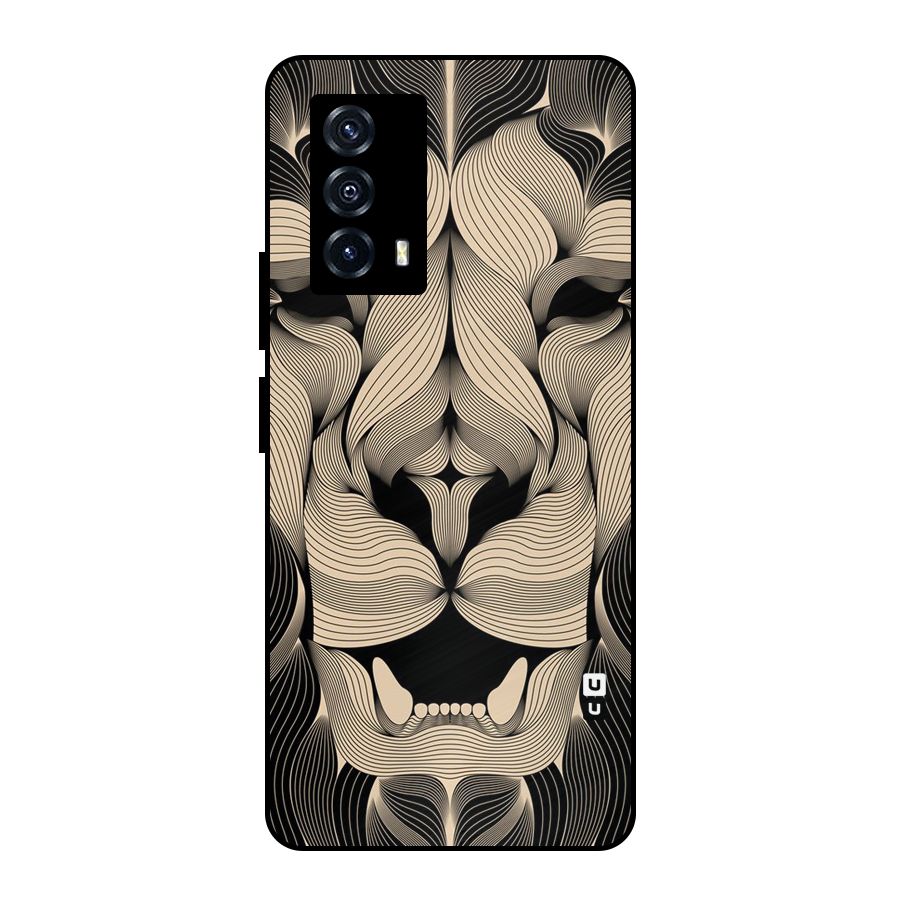 Lion Shape Design Metal Back Case for iQOO Z5
