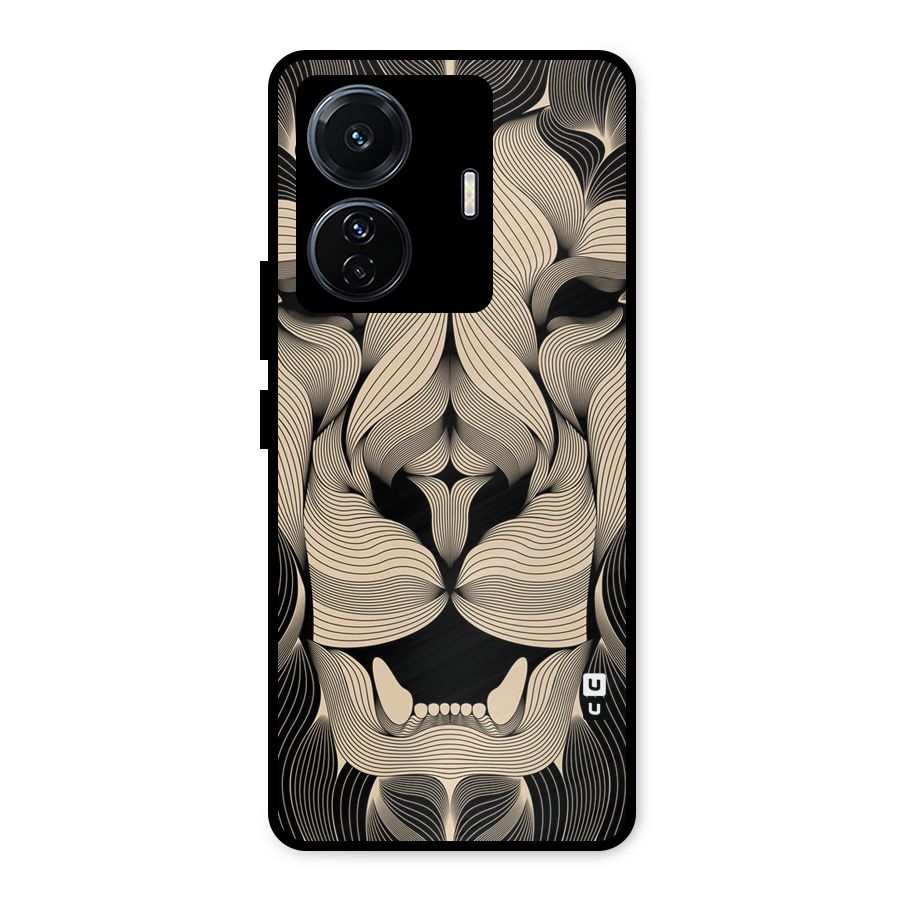 Lion Shape Design Metal Back Case for iQOO Z6