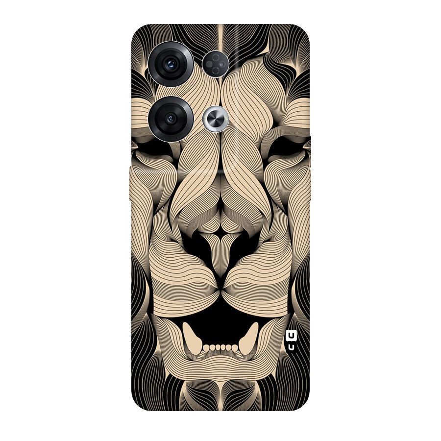 Lion Shape Design Original Polycarbonate Back Case for Oppo Reno8 Pro 5G