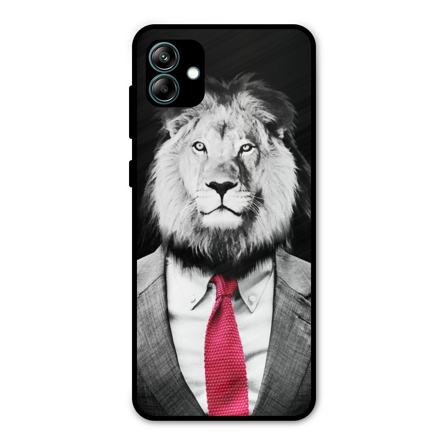 Lion with Red Tie Metal Back Case for Galaxy A04