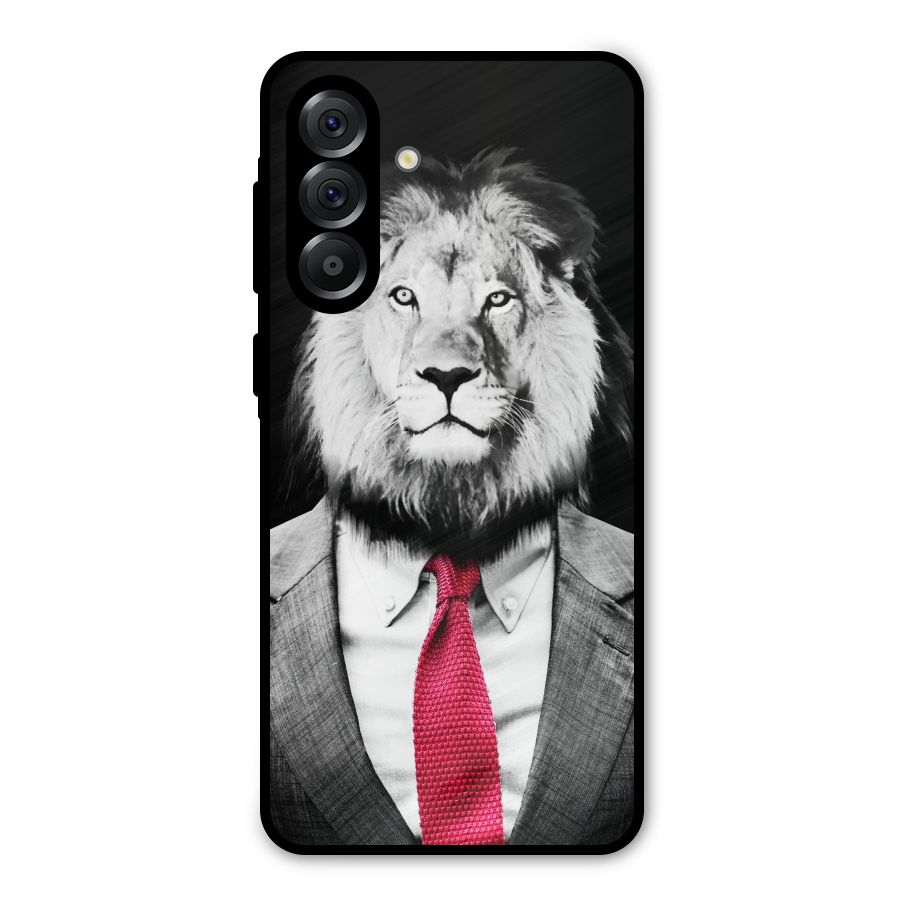 Lion with Red Tie Metal Back Case for Galaxy A56
