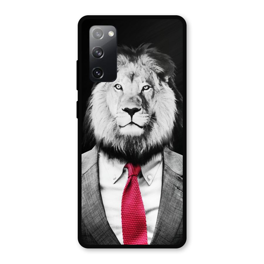 Lion with Red Tie Metal Back Case for Galaxy S20 FE 5G