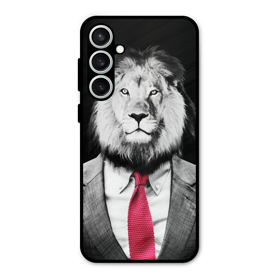 Lion with Red Tie Metal Back Case for Galaxy S23 FE