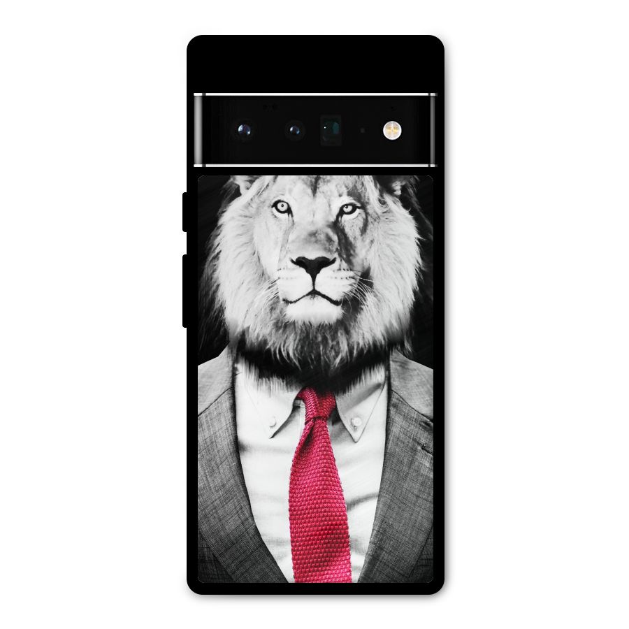 Lion with Red Tie Metal Back Case for Google Pixel 6 Pro