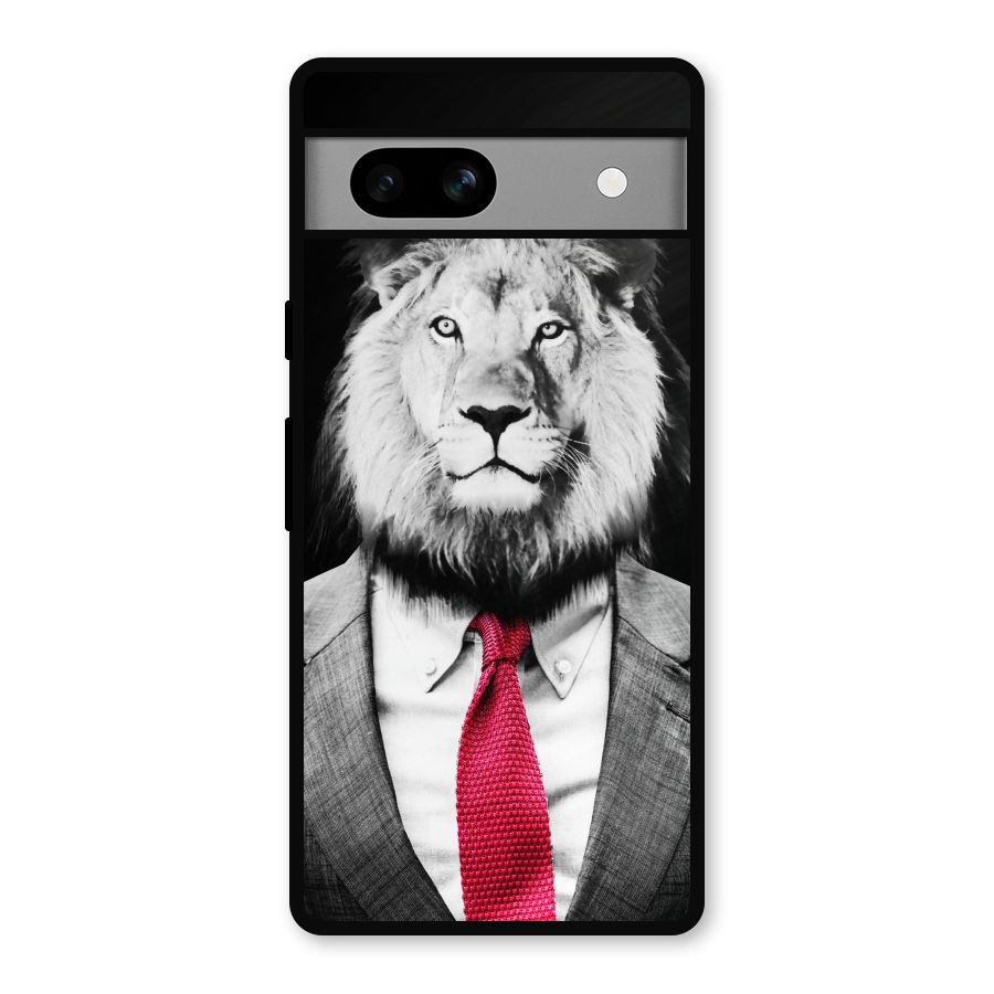 Lion with Red Tie Metal Back Case for Google Pixel 7a