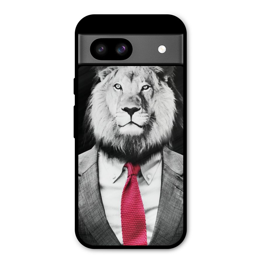 Lion with Red Tie Metal Back Case for Google Pixel 8a