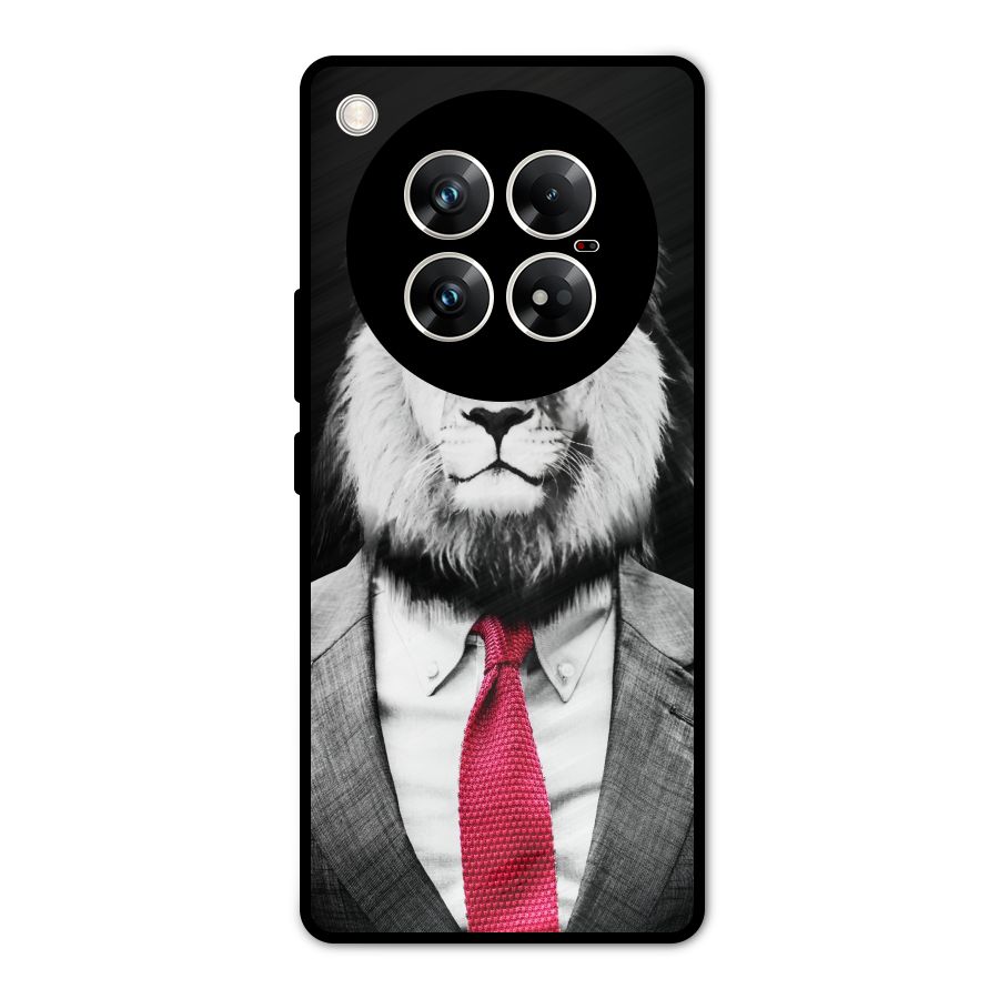 Lion with Red Tie Metal Back Case for Infinix Zero 40 5G