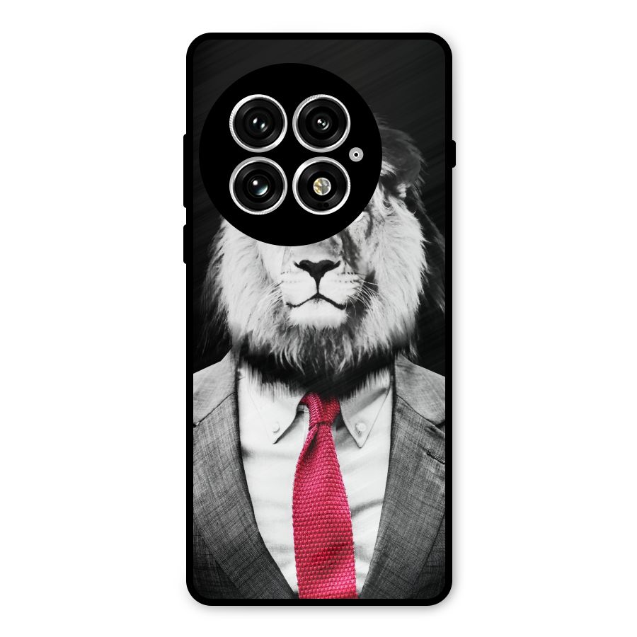 Lion with Red Tie Metal Back Case for OnePlus 13