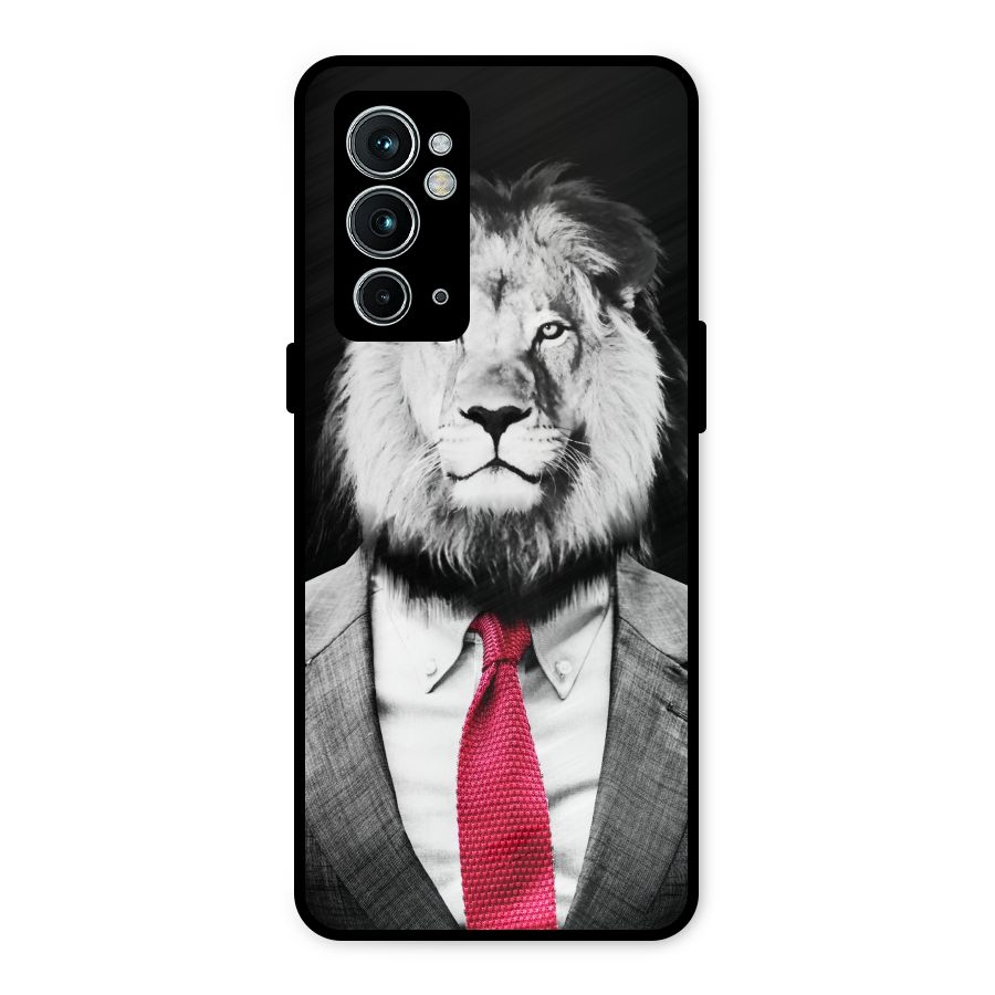 Lion with Red Tie Metal Back Case for OnePlus 9RT 5G