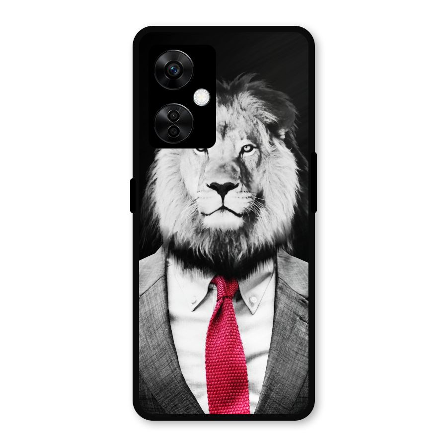 Lion with Red Tie Metal Back Case for OnePlus Nord CE 3 Lite