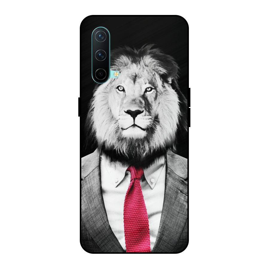 Lion with Red Tie Metal Back Case for OnePlus Nord CE 5G