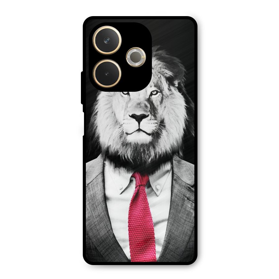Lion with Red Tie Metal Back Case for Oppo A5 Pro