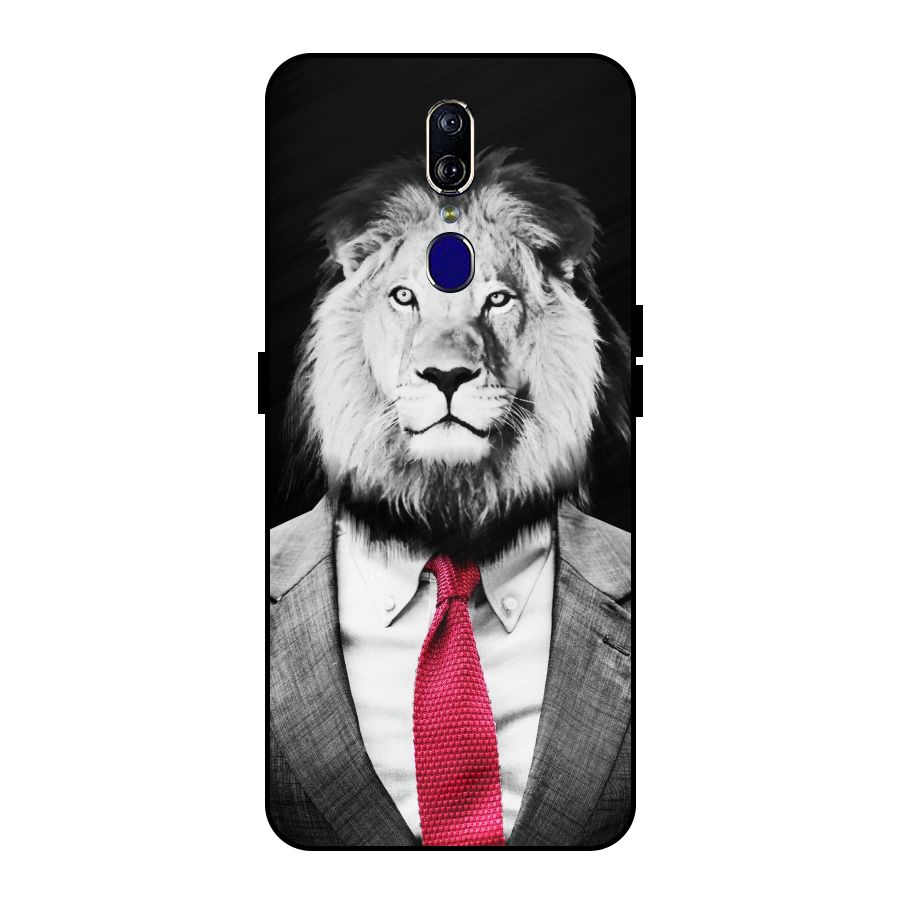 Lion with Red Tie Metal Back Case for Oppo F11