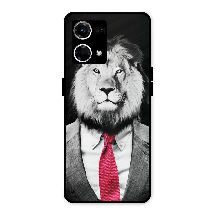 Lion with Red Tie Metal Back Case for Oppo F21s Pro 4G