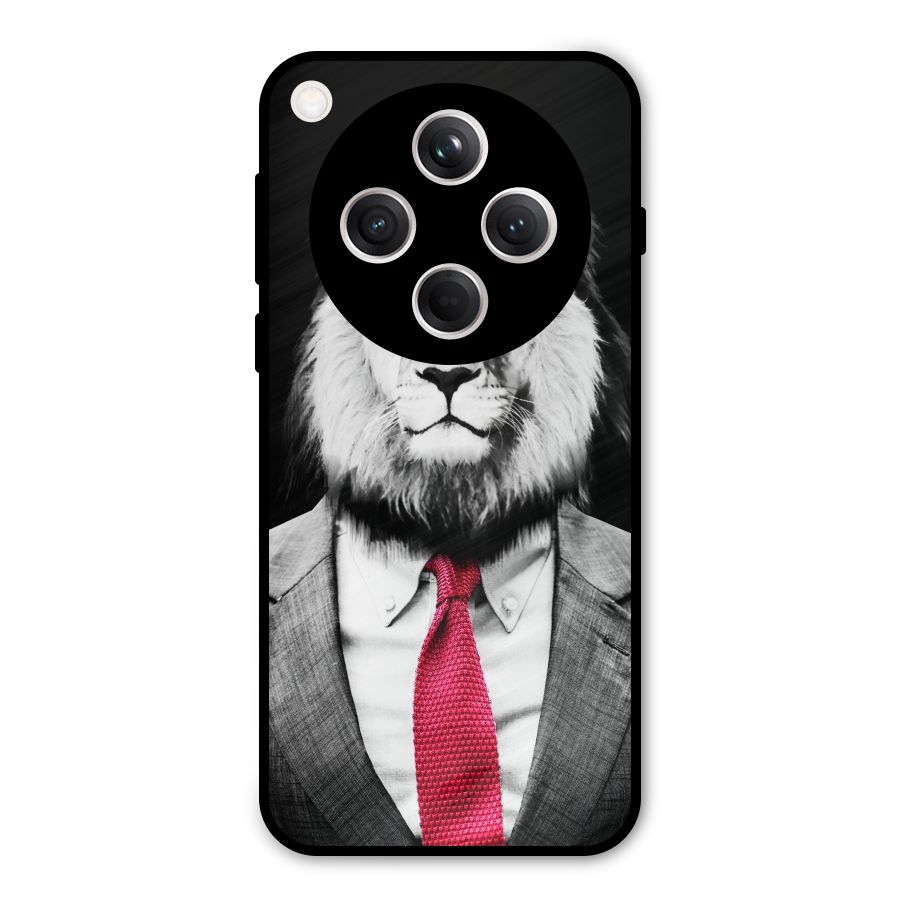 Lion with Red Tie Metal Back Case for Oppo Find X8