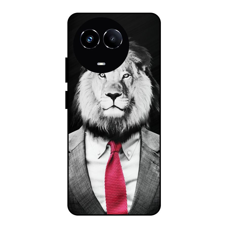 Lion with Red Tie Metal Back Case for Realme 11X