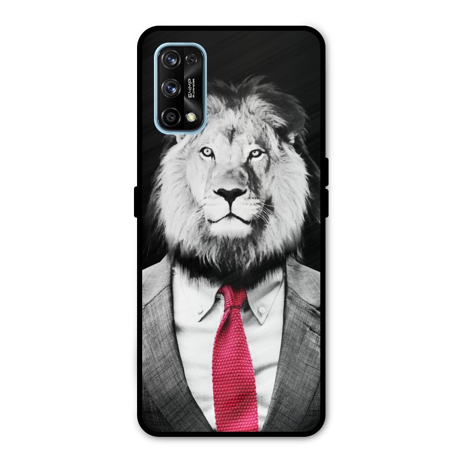 Lion with Red Tie Metal Back Case for Realme 7 Pro