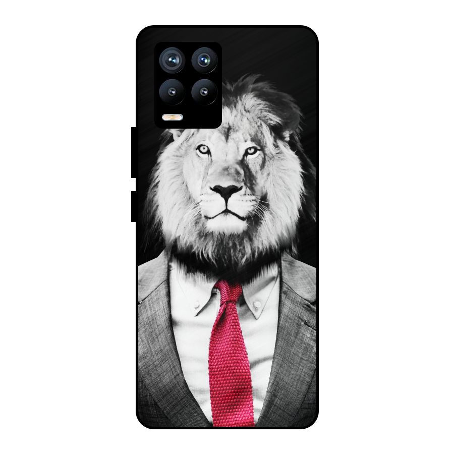 Lion with Red Tie Metal Back Case for Realme 8 Pro