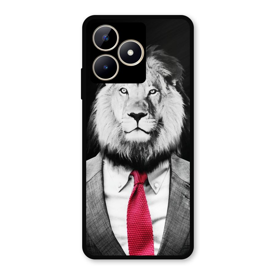 Lion with Red Tie Metal Back Case for Realme C53