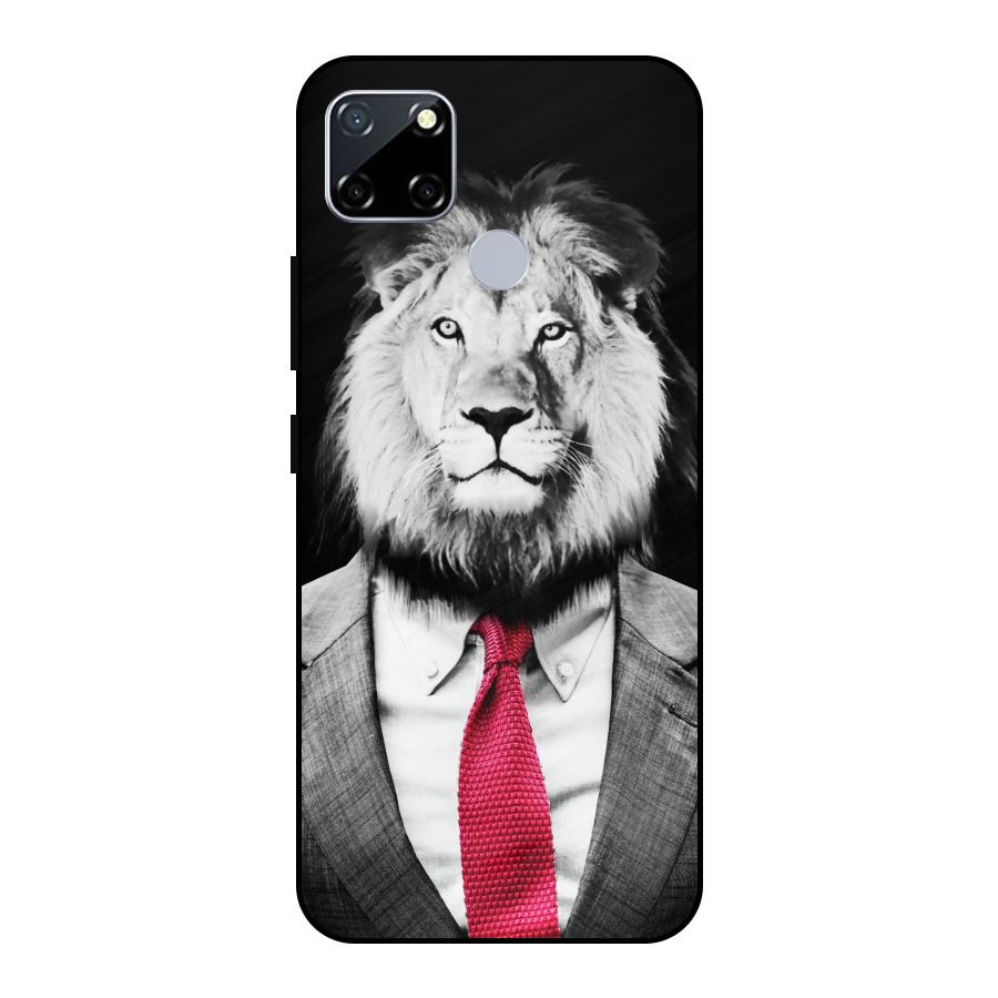 Lion with Red Tie Metal Back Case for Realme Narzo 20