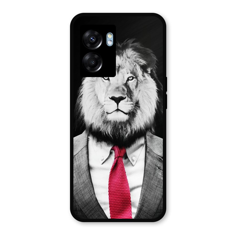 Lion with Red Tie Metal Back Case for Realme Narzo 50 5G