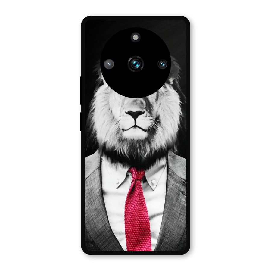 Lion with Red Tie Metal Back Case for Realme Narzo 60 Pro